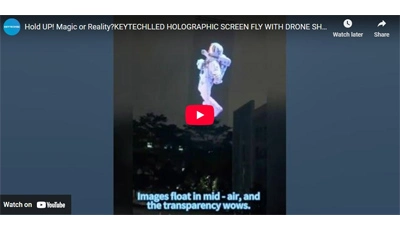Hold UP! Magic or Reality KEYTECHLLED HOLOGRAPHIC SCREEN FLY WITH DRONE SHOW