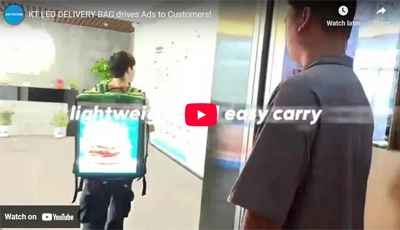 KT LED DELIVERY BAG drives Ads to Customers!
